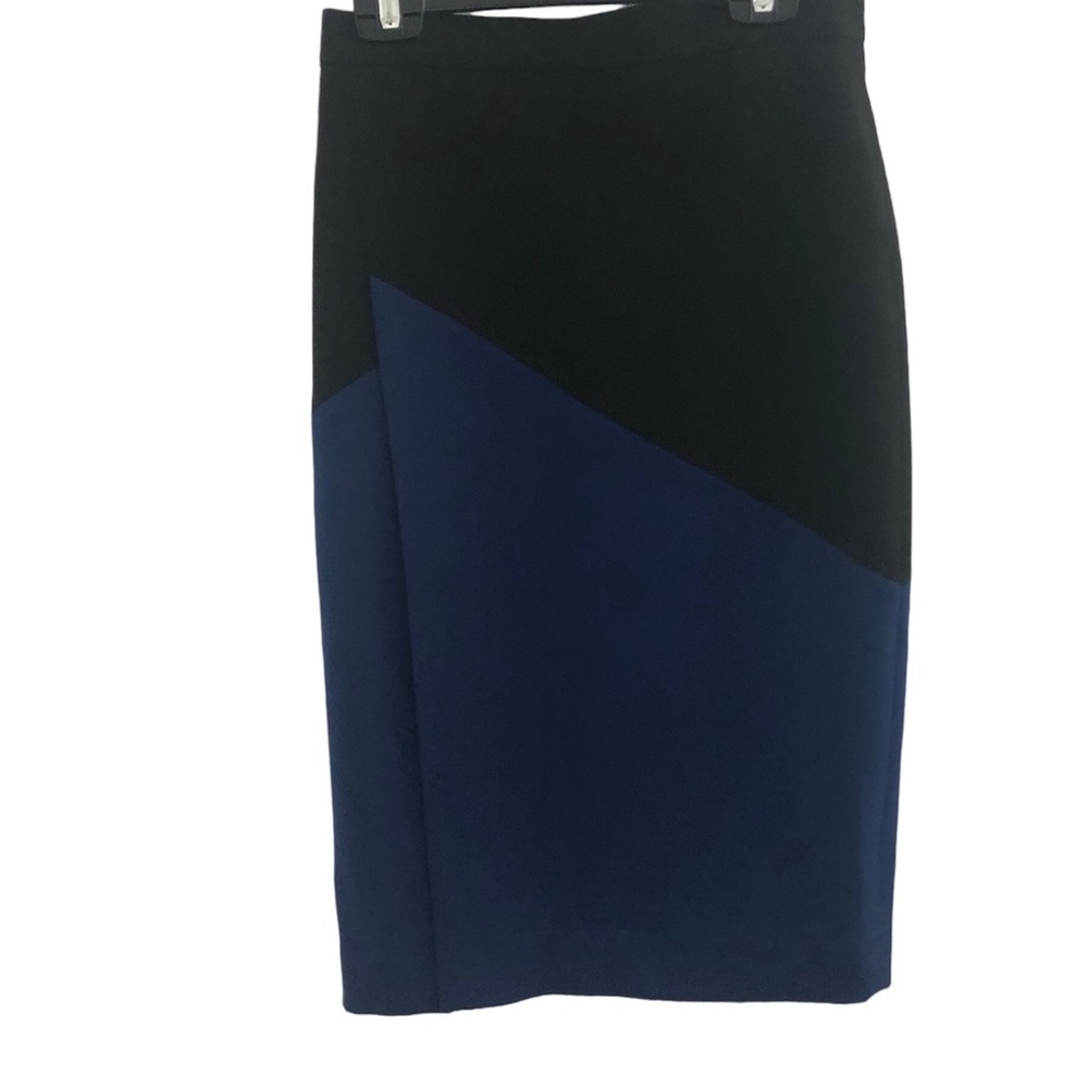 Pencil Skirt BCBGMAXAZRIA Size 0 Cobalt blue and  black high slit